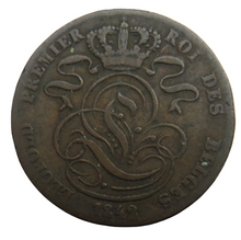 Load image into Gallery viewer, 1842 Belgium 5 Centimes Coin
