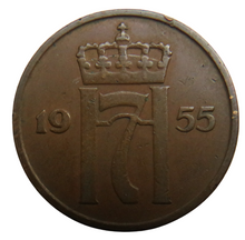 Load image into Gallery viewer, 1955 Norway 5 Ore Coin
