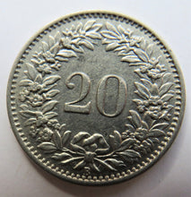 Load image into Gallery viewer, 1931 Switzerland 20 Rappen Coin
