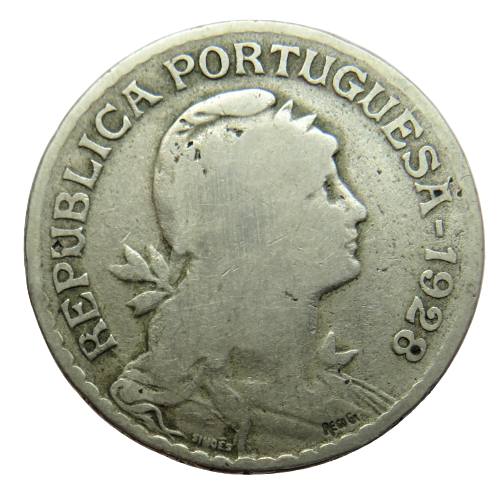 1928 Portugal One Escudo Coin