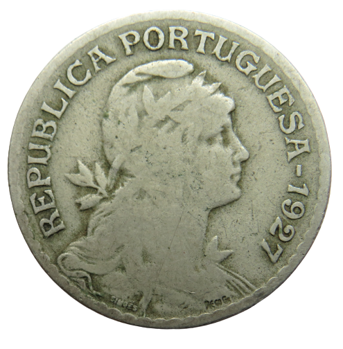 1927 Portugal One Escudo Coin