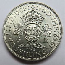 Load image into Gallery viewer, 1942 King George VI Silver Florin / Two Shillings Coin - Great Britain
