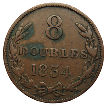 Load image into Gallery viewer, 1834 Guernsey 8 Doubles Coin
