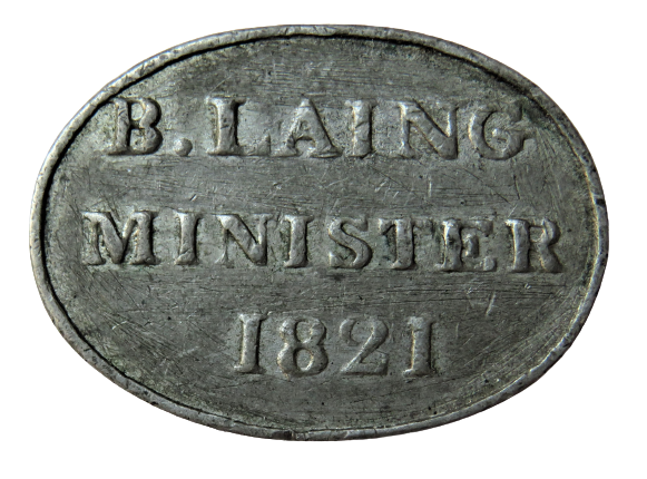 1821 Arbroath Church Token - B.Laing Minister