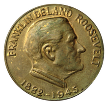 Load image into Gallery viewer, 1882-1945 Franklin Deland Roosevelt Little White House Warm Springs Commemorative Medal/Token
