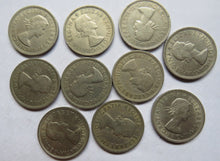 Load image into Gallery viewer, Bulk Lot of 10 1966 Queen Elizabeth II Florin / Two Shilling Coins
