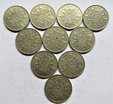 Load image into Gallery viewer, Bulk Lot of 10 1966 Queen Elizabeth II Florin / Two Shilling Coins
