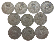 Load image into Gallery viewer, Bulk Lot of 10 1948 King George VI Florin / Two Shilling Coins
