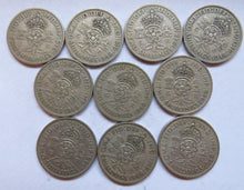 Load image into Gallery viewer, Bulk Lot of 10 1948 King George VI Florin / Two Shilling Coins
