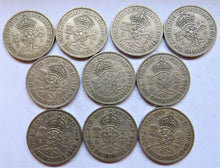 Load image into Gallery viewer, Bulk Lot of 10 1948 King George VI Florin / Two Shilling Coins
