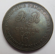 Load image into Gallery viewer, 1811 Payable At Bristol, Swansea &amp; London One Penny Token
