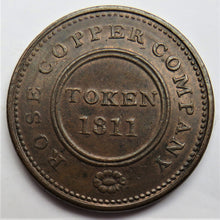 Load image into Gallery viewer, 1811 Rose Copper Company Birmingham &amp; Swansea Halfpenny Token
