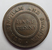 Load image into Gallery viewer, 1811 Rose Copper Company Birmingham &amp; Swansea Halfpenny Token
