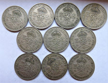 Load image into Gallery viewer, Bulk Lot of 10 1947 King George VI Florin / Two Shilling Coins
