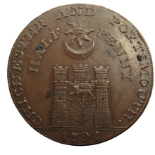 Load image into Gallery viewer, 1794 Chichester &amp; Portsmouth Halfpenny Token
