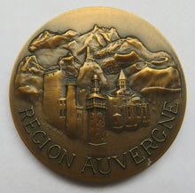 Load image into Gallery viewer, Large Vintage French Bronze Medal - Region Auvergne / Puy de Dome Haute Loire Allier Cantal
