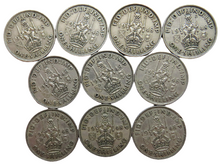 Load image into Gallery viewer, Bulk Lot of 10 1948 King George VI (Scottish) Shilling Coins
