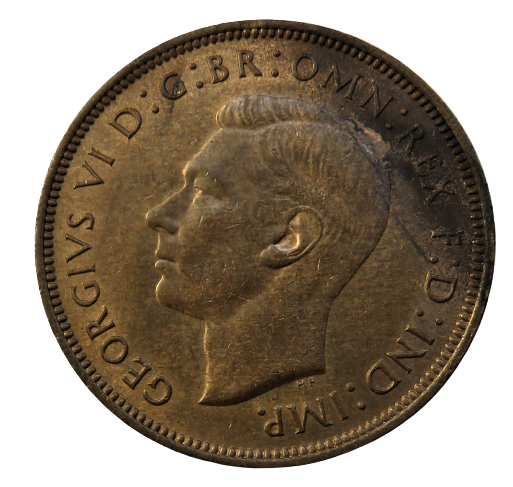 1948 King George VI One Penny Coin Higher Grade - Great Britain