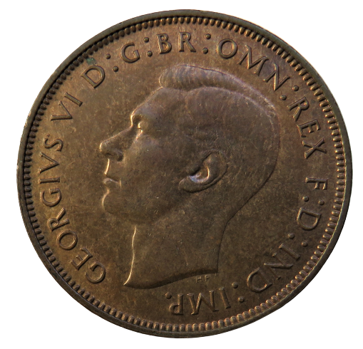 1948 King George VI One Penny Coin Higher Grade - Great Britain