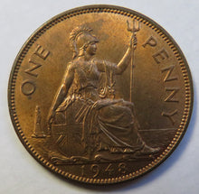 Load image into Gallery viewer, 1948 King George VI One Penny Coin High Grade - Great Britain
