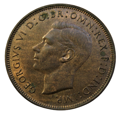 1947 King George VI One Penny Coin High Grade - Great Britain