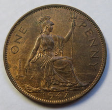 Load image into Gallery viewer, 1947 King George VI One Penny Coin High Grade - Great Britain
