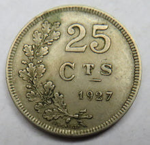 Load image into Gallery viewer, 1927 Luxembourg 25 Centimes Coin
