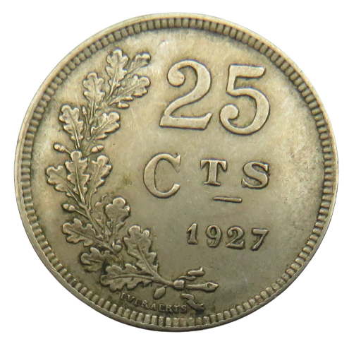 1927 Luxembourg 25 Centimes Coin