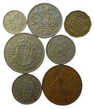 Load image into Gallery viewer, 1962 Queen Elizabeth II Great Britain Coin Year Set
