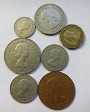 Load image into Gallery viewer, 1962 Queen Elizabeth II Great Britain Coin Year Set
