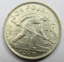 Load image into Gallery viewer, 1928 Luxembourg One Franc Coin
