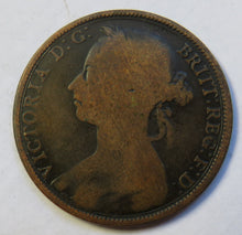 Load image into Gallery viewer, 1889 Queen Victoria Bun Head One Penny Coin - Great Britain
