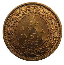 Load image into Gallery viewer, 1932 King George V India 1/12 Anna Coin In High Grade
