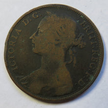 Load image into Gallery viewer, 1892 Queen Victoria Bun Head One Penny Coin - Great Britain
