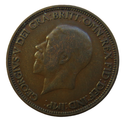 1935 King George V Halfpenny Coin - Great Britain