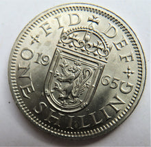 Load image into Gallery viewer, 1965 Queen Elizabeth II Shilling Coin (Scottish Reverse) - Great Britain
