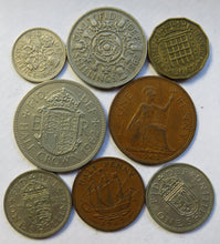 Load image into Gallery viewer, 1962 Queen Elizabeth II Great Britain Coin Year Set
