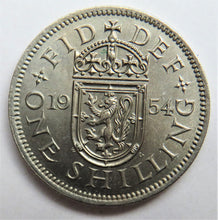 Load image into Gallery viewer, 1954 Queen Elizabeth II Shilling Coin (Scottish Reverse) - Great Britain
