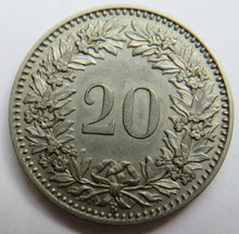 Load image into Gallery viewer, 1931 Switzerland 20 Rappen Coin
