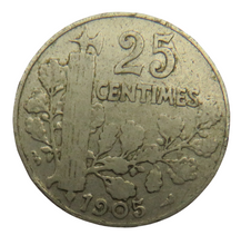 Load image into Gallery viewer, 1905 France 25 Centimes Coin
