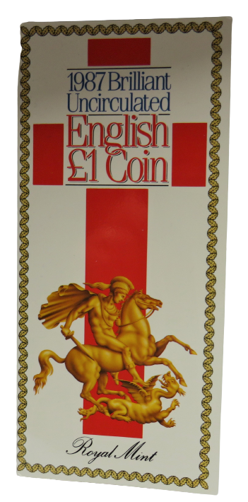 1987 Brilliant Uncirculated English £1 Coin Pack - Royal Mint