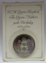 Load image into Gallery viewer, 1900-1990 Queen Mother 90th Birthday Commemorative £5 Five Pound Coin
