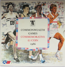 Load image into Gallery viewer, 1986 Commonwealth Games £2 Two Pound Coin In Presentation Pack
