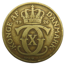 Load image into Gallery viewer, 1926 Denmark 2 Kroner Coin
