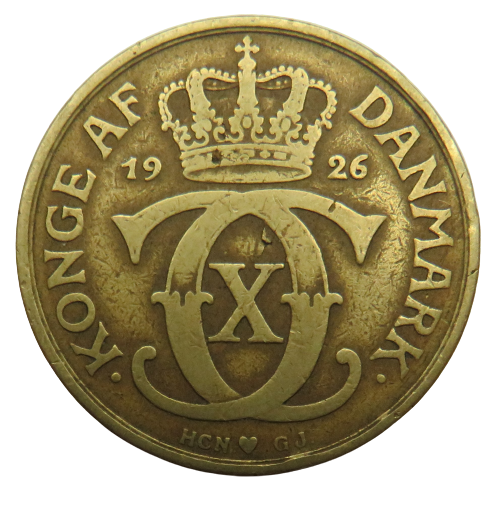 1926 Denmark 2 Kroner Coin