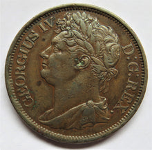 Load image into Gallery viewer, 1822 King George IV Ireland / Hibernia One Penny Coin
