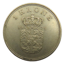 Load image into Gallery viewer, 1972 Denmark One Krone Coin
