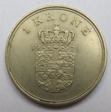 Load image into Gallery viewer, 1972 Denmark One Krone Coin
