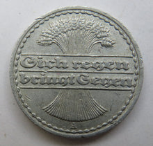 Load image into Gallery viewer, 1922-A Germany - Weimar Republic 50 Pfennig Coin
