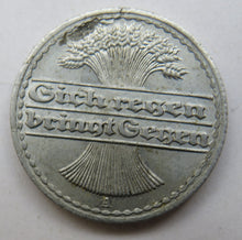 Load image into Gallery viewer, 1922-A Germany - Weimar Republic 50 Pfennig Coin
